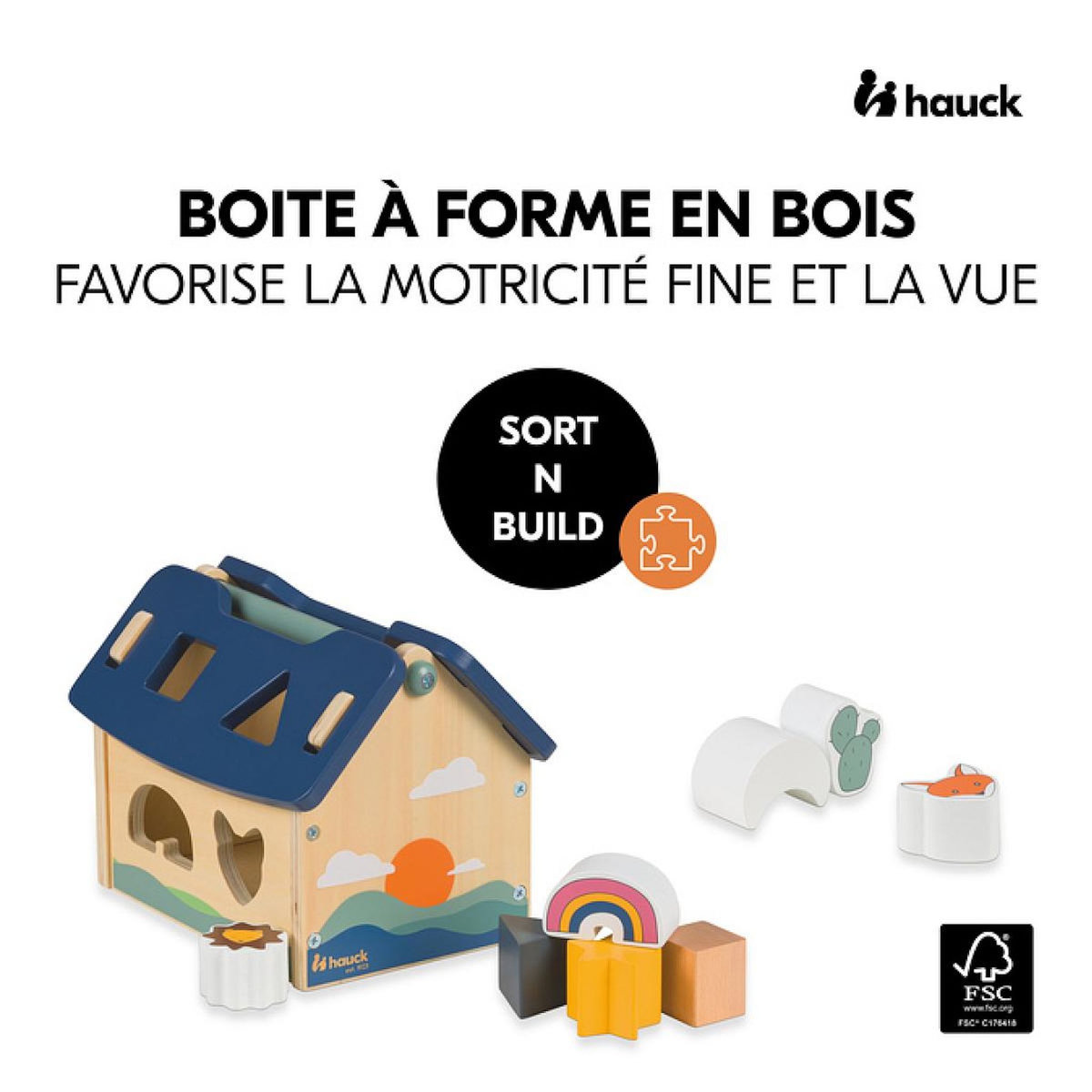 HAUCK Puzzle à encastrer en bois