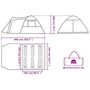 Voir la diapositive 6 : VIDAXL Tente familiale a dome 6 personnes vert impermeable