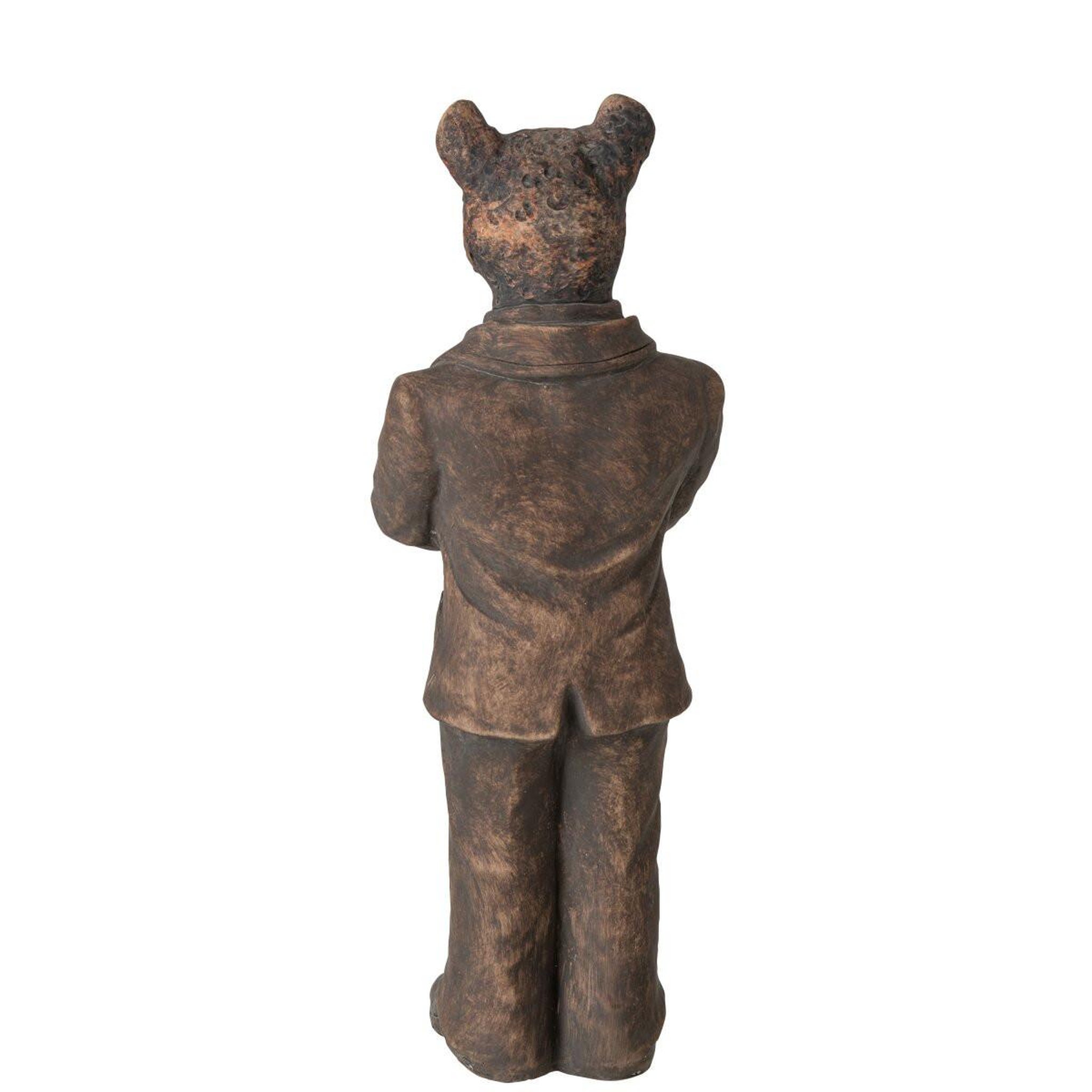 Voir la diapositive 3 : J-LINE Statuette déco léopard  zeno  47cm marron