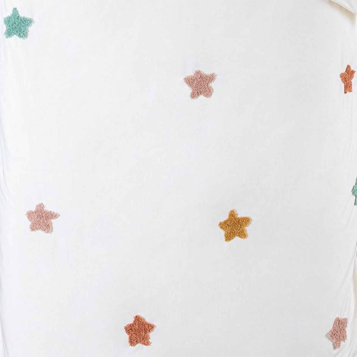 ATMOSPHERA Housse de couette enfant 140x200 Motif en relief + taie 100% coton 57 fils