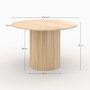 Voir la diapositive 4 : MAISON PAVANE Table ronde 4 personnes en bois de manguier D120 cm-Agathe