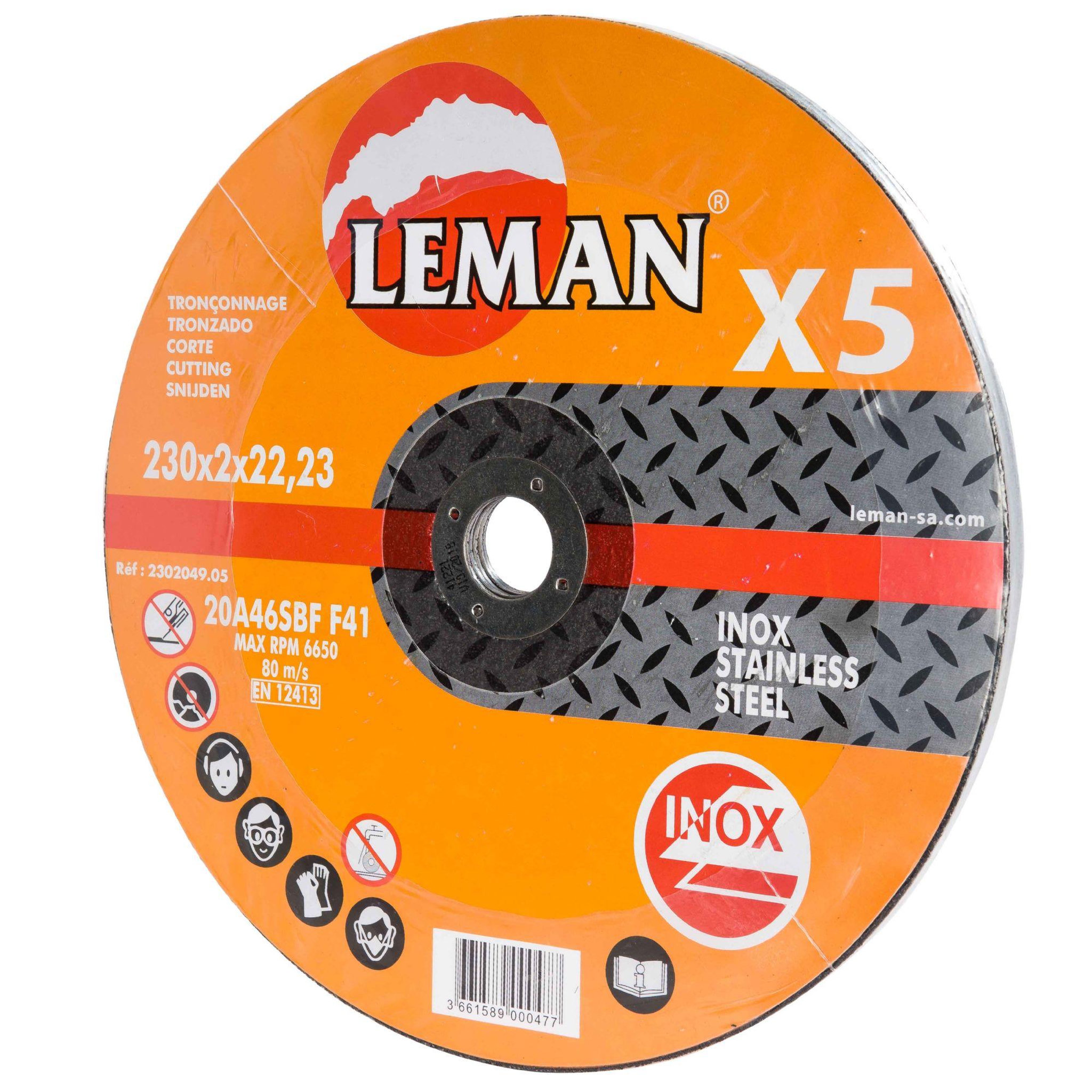 Leman Disques fer fins à tronçonner Ø 230 mm