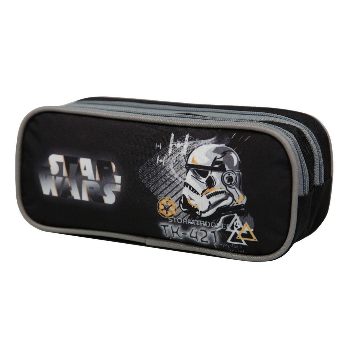 Bagtrotter BAGTROTTER Trousse scolaire 2 compartiments Disney Star Wars Noire