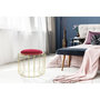 Voir la diapositive 3 : Paris Prix Pouf & Table d'Appoint  Comfortable  50cm Rouge & Or