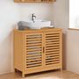 Voir la diapositive 2 : ID MARKET Meuble sous lavabo salle de bain bambou BEA
