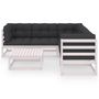 Voir la diapositive 3 : VIDAXL Salon de jardin 6 pcs avec coussins Bois de pin massif