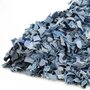 VIDAXL Tapis Shaggy Denim 190x280 cm Bleu