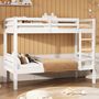 Voir la diapositive 2 : MERAX Lit superposé 90x200cm pin coloris blanc