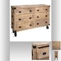 Voir la diapositive 4 : ATMOSPHERA Buffet d'intérieur 6 Tiroirs Silas - Bois et métal