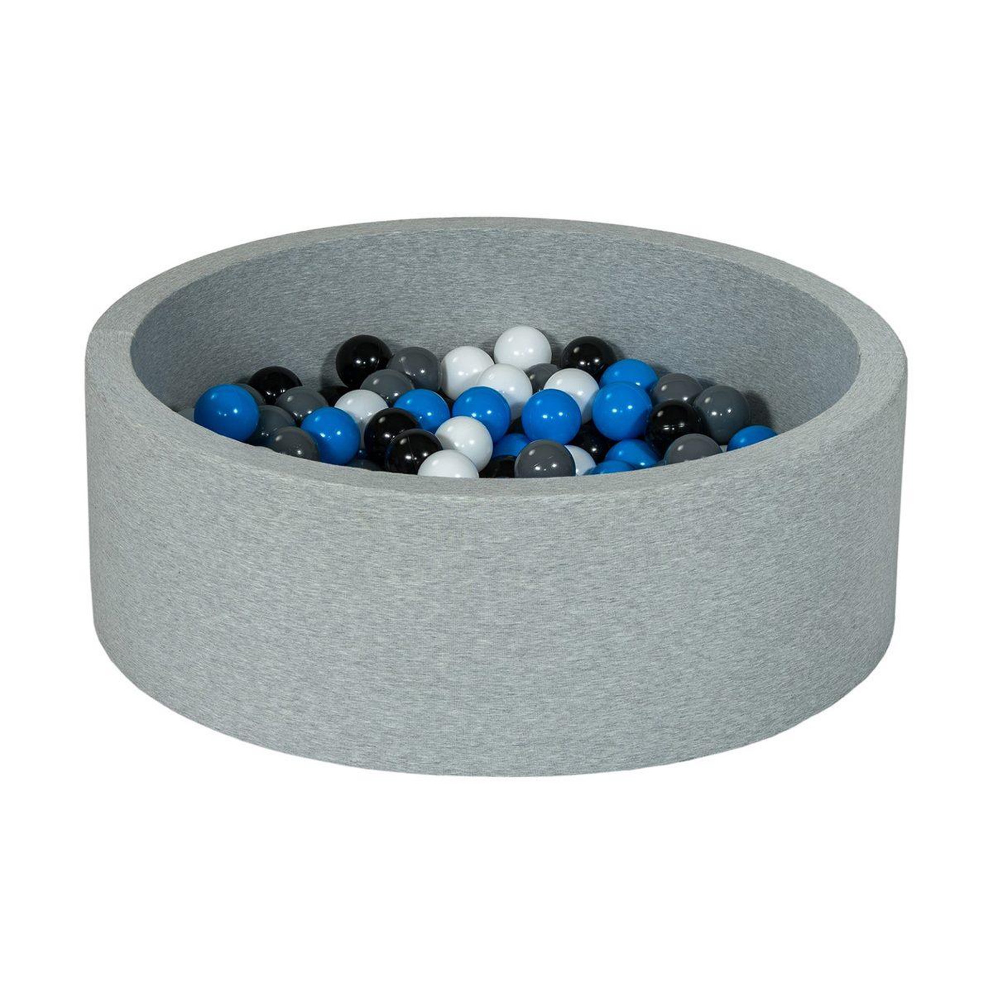 VELINDA Piscine à balles aire de jeu + 200 balles noir, blanc, bleu, gris