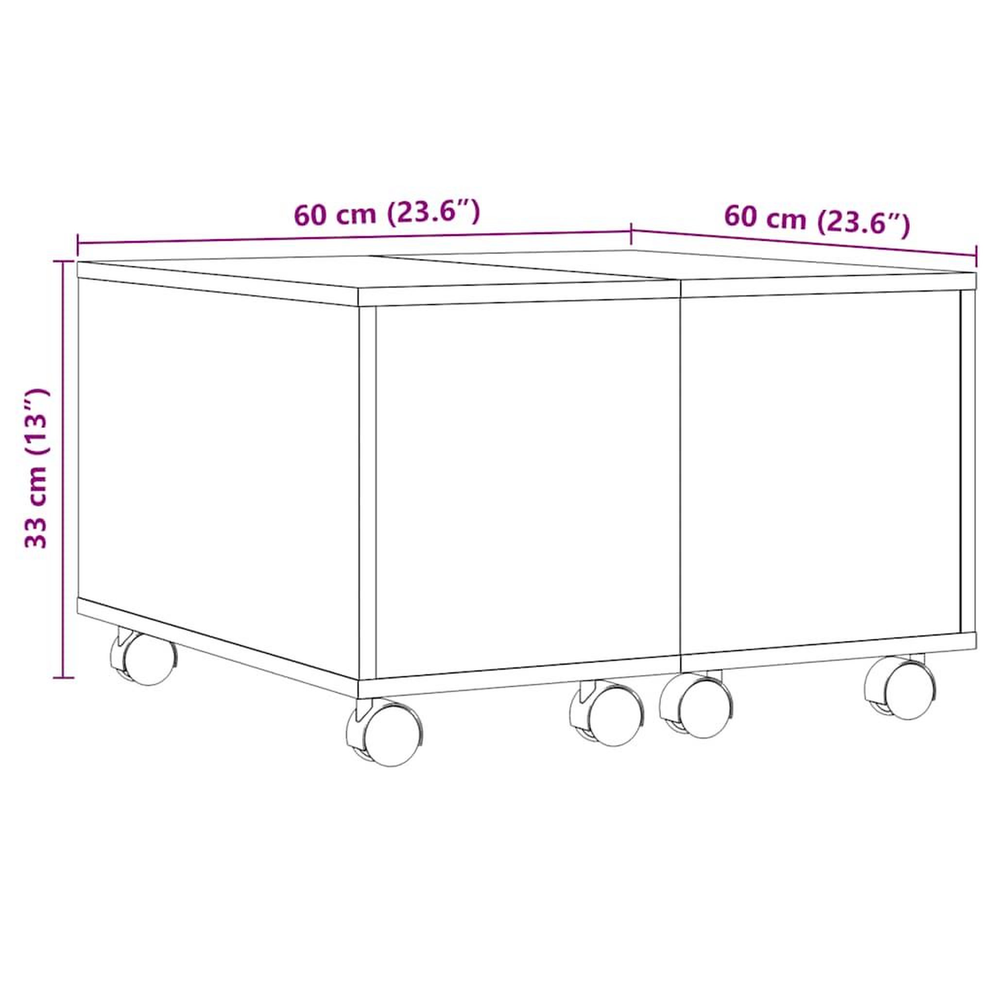 Voir la diapositive 6 : VIDAXL Table basse vieux bois 60x60x38 cm bois d'ingenierie