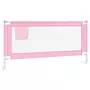 VIDAXL Barriere de securite de lit d'enfant Rose 180x25 cm Tissu