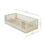Voir la diapositive 5 : JURABABY Lit au sol enfant en bois SONHO avec matelas - 90x190