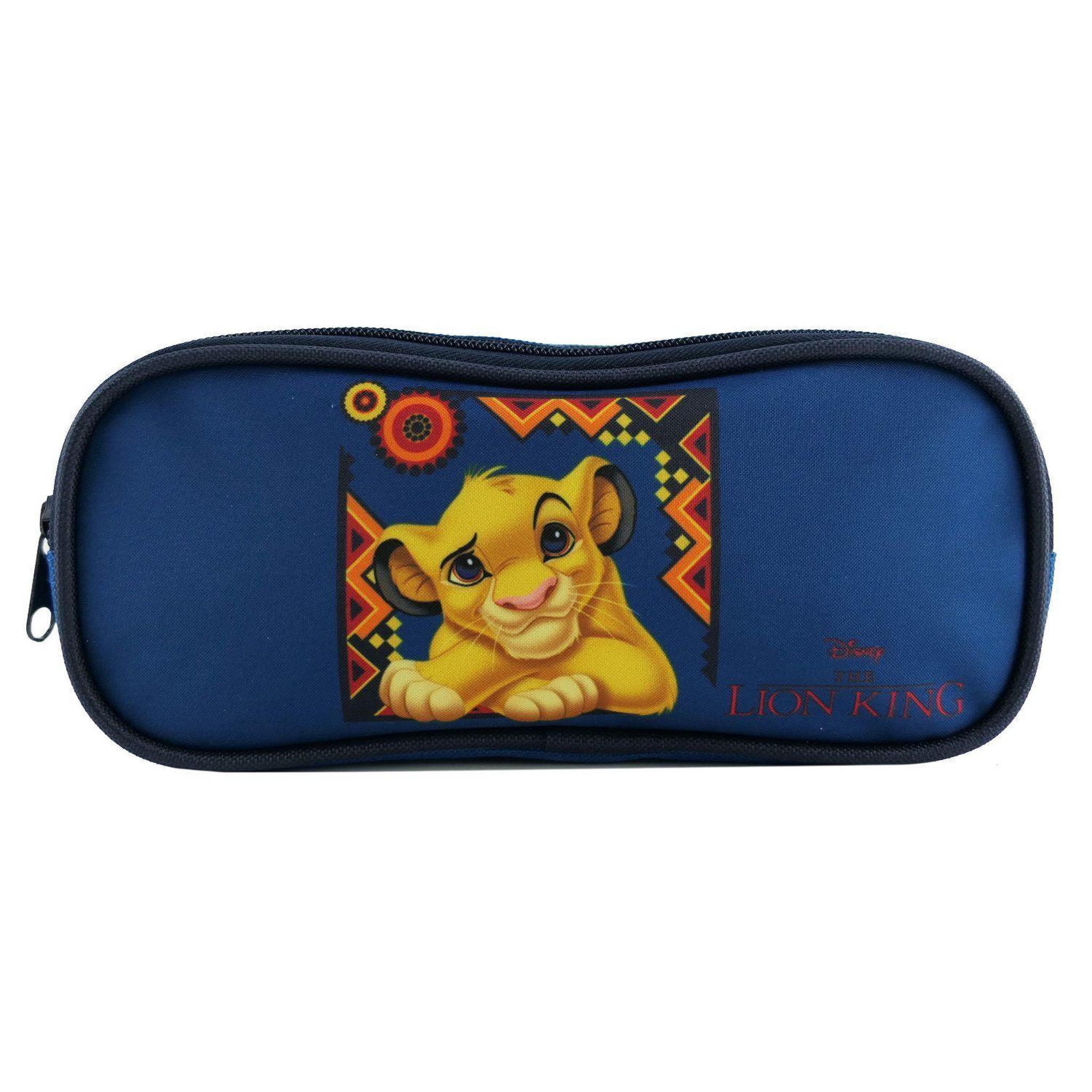 Bagtrotter BAGTROTTER Trousse scolaire 2 compartiments Disney Le Roi Lion Simba Bleue