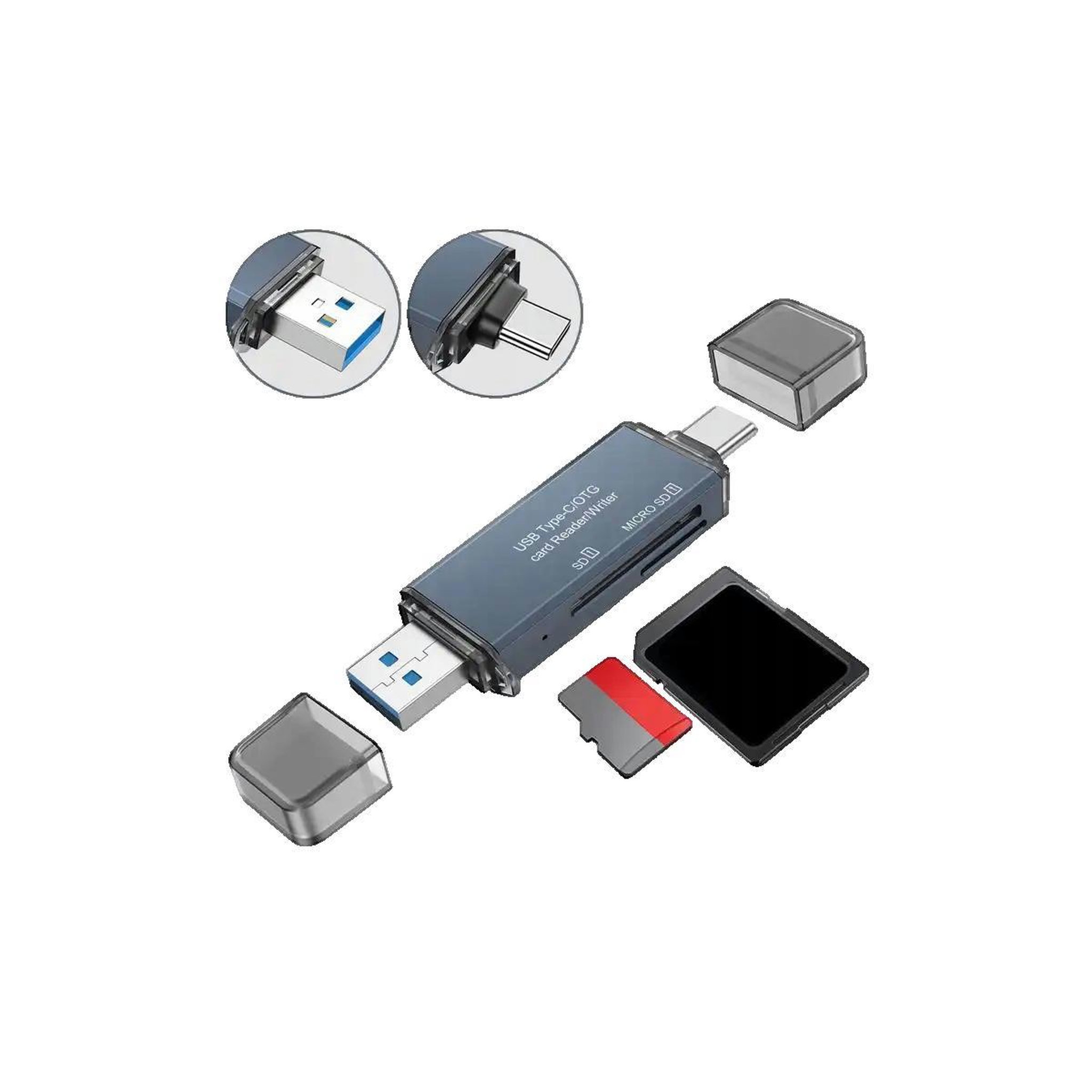 ZEN Lecteur de carte mémoire Zenwire 4-en-1 USB 3.0 et USB-C
