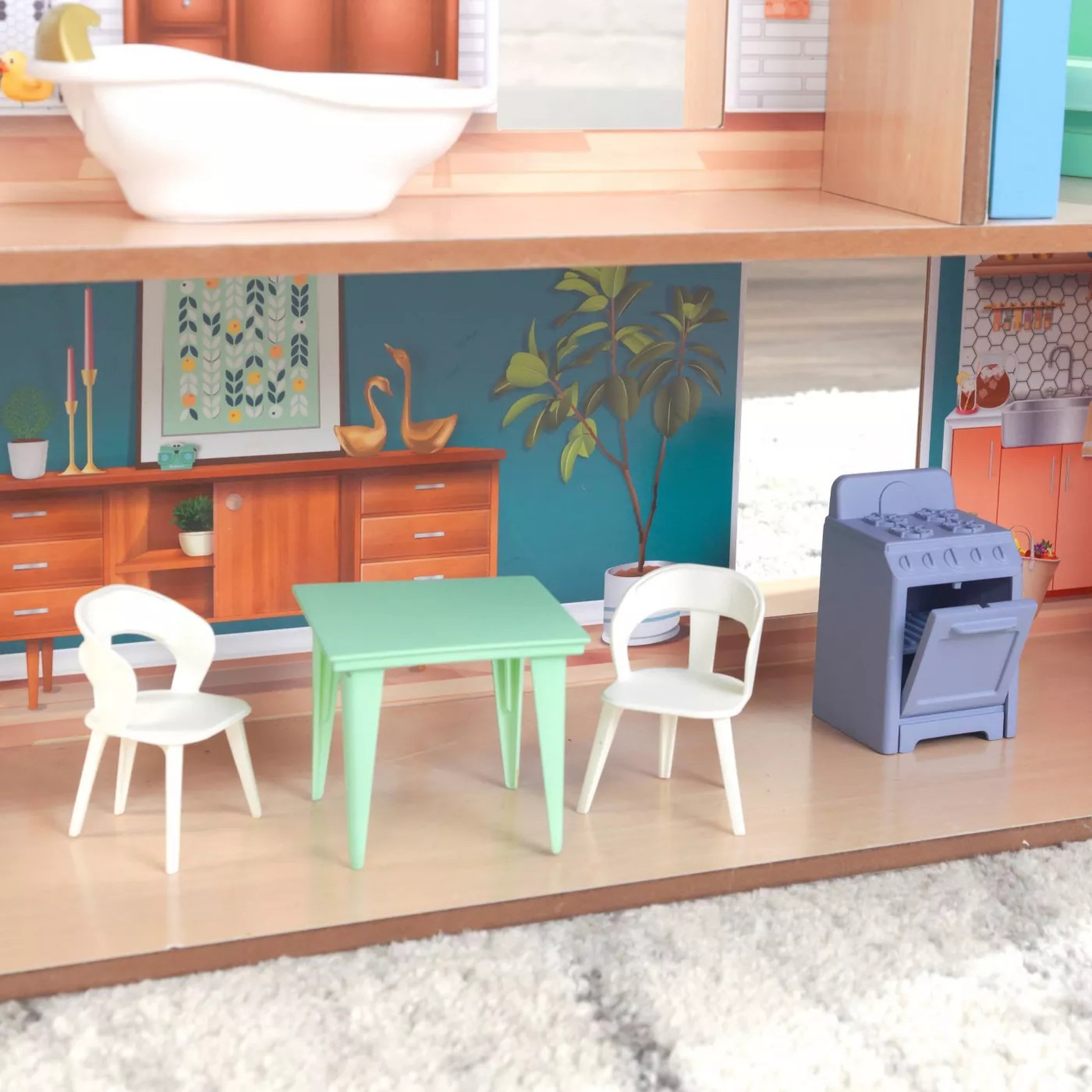 Voir la diapositive 9 : Kidkraft Maison de poupées en bois - Hazel