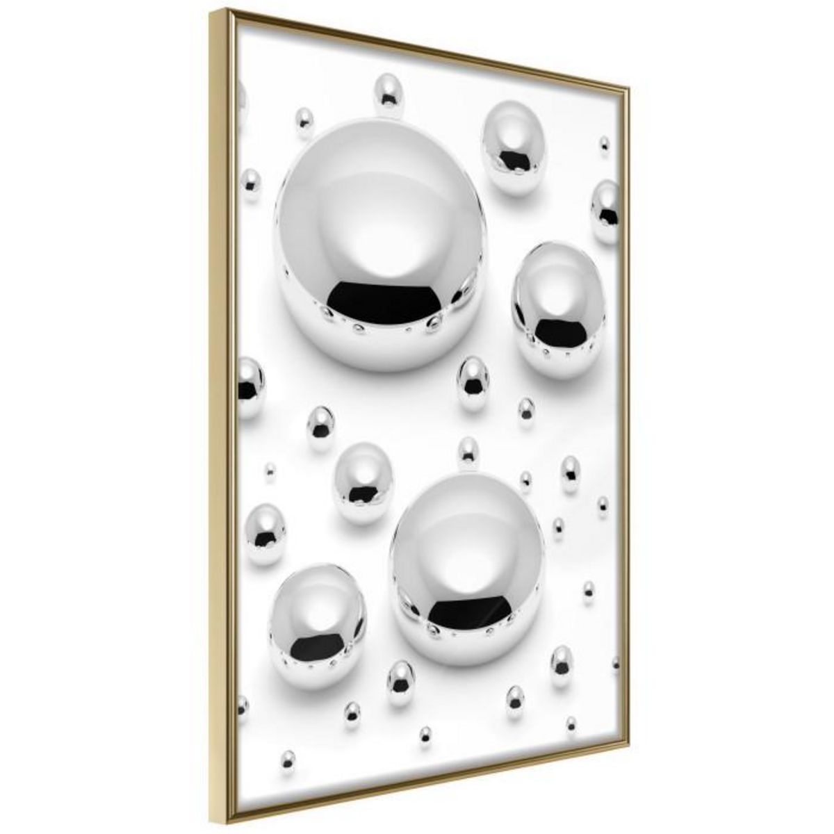 Paris Prix Affiche Murale Encadrée  Silver Drops