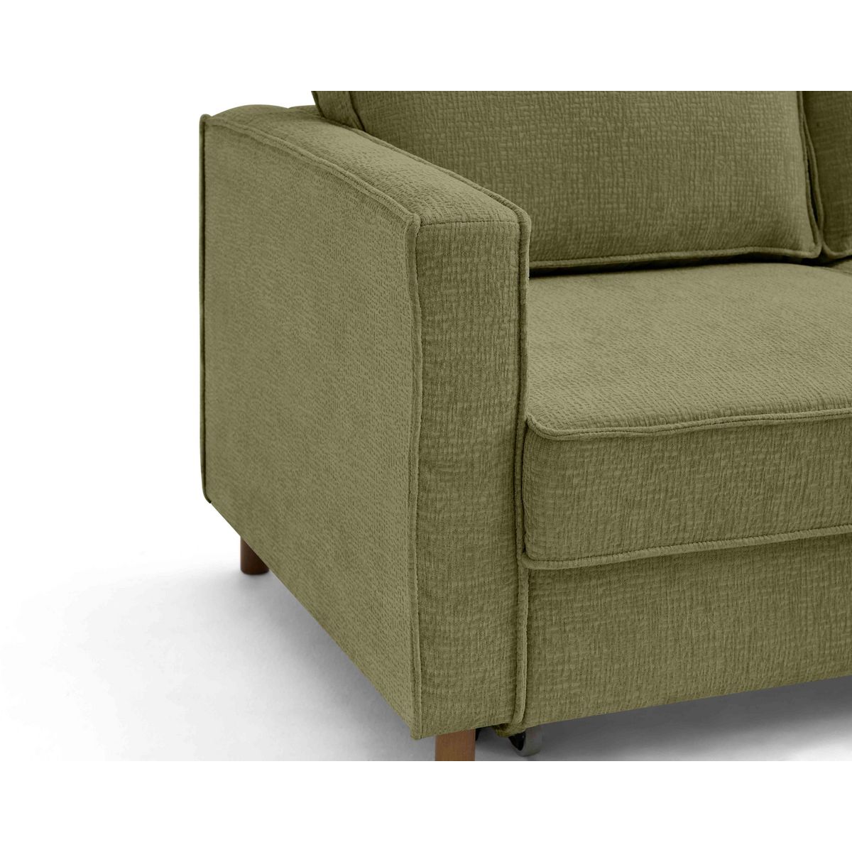 LISA DESIGN Jake - canapé d'angle droit 4 places convertible avec coffre en tissu velours relief