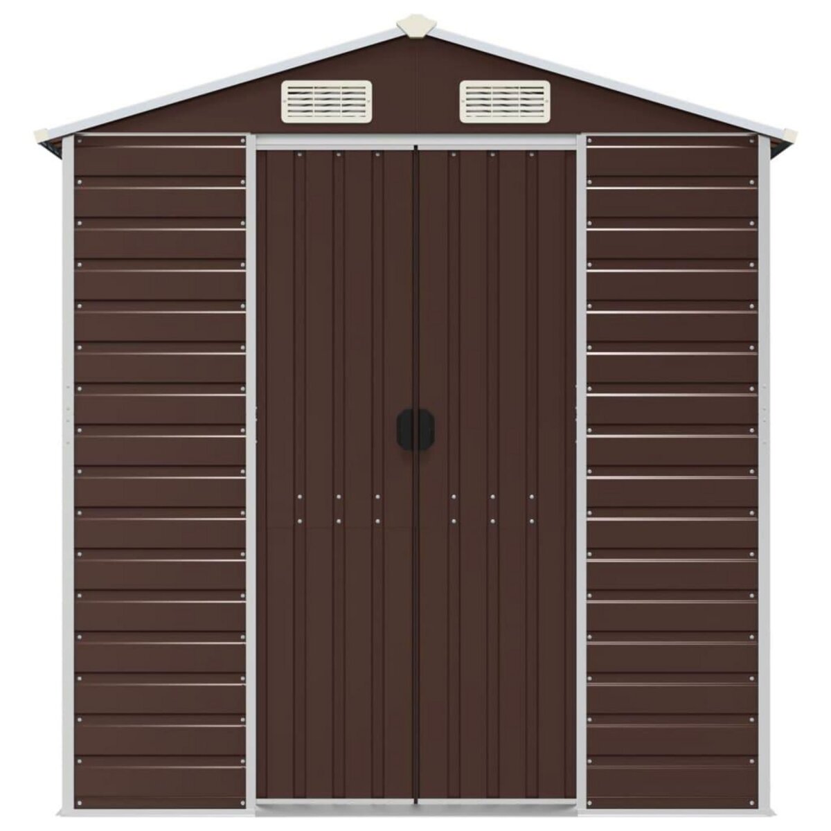 VIDAXL Abri de jardin marron 191x810x198 cm acier galvanise