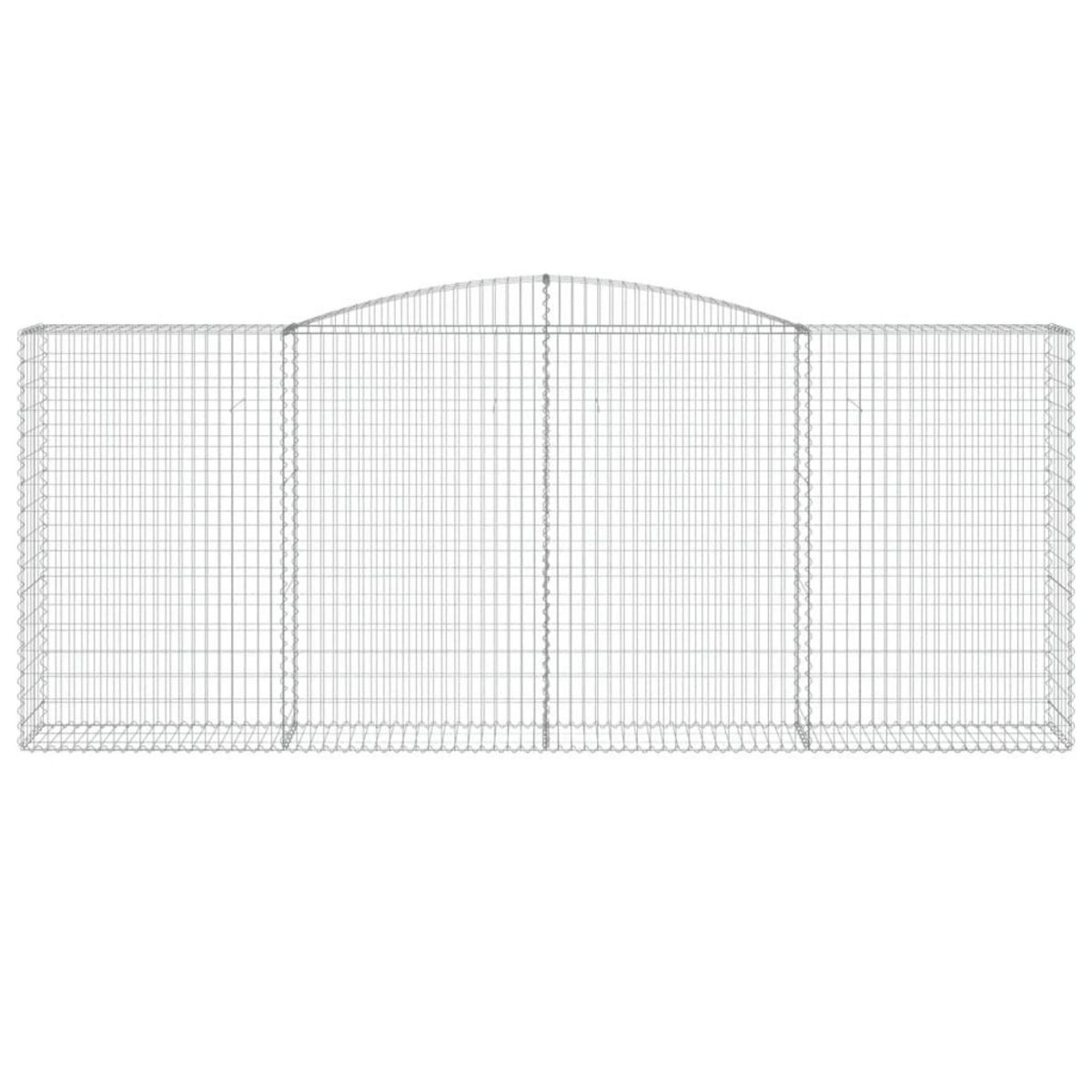 VIDAXL Paniers a gabions arques 15 pcs 400x50x160/180 cm fer galvanise