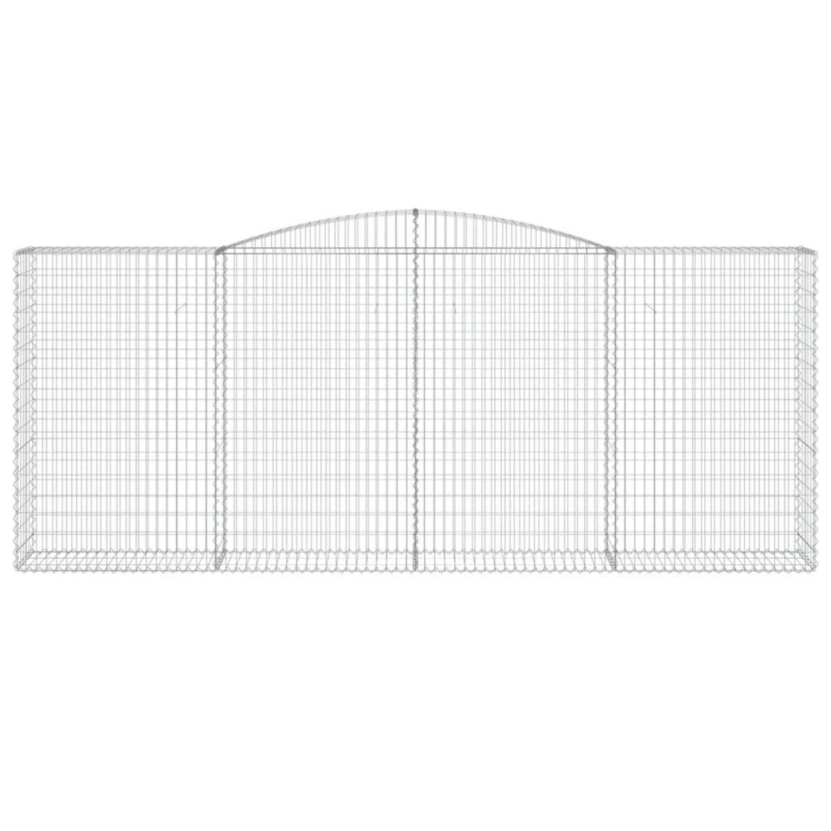 VIDAXL Paniers a gabions arques 15 pcs 400x50x160/180 cm fer galvanise