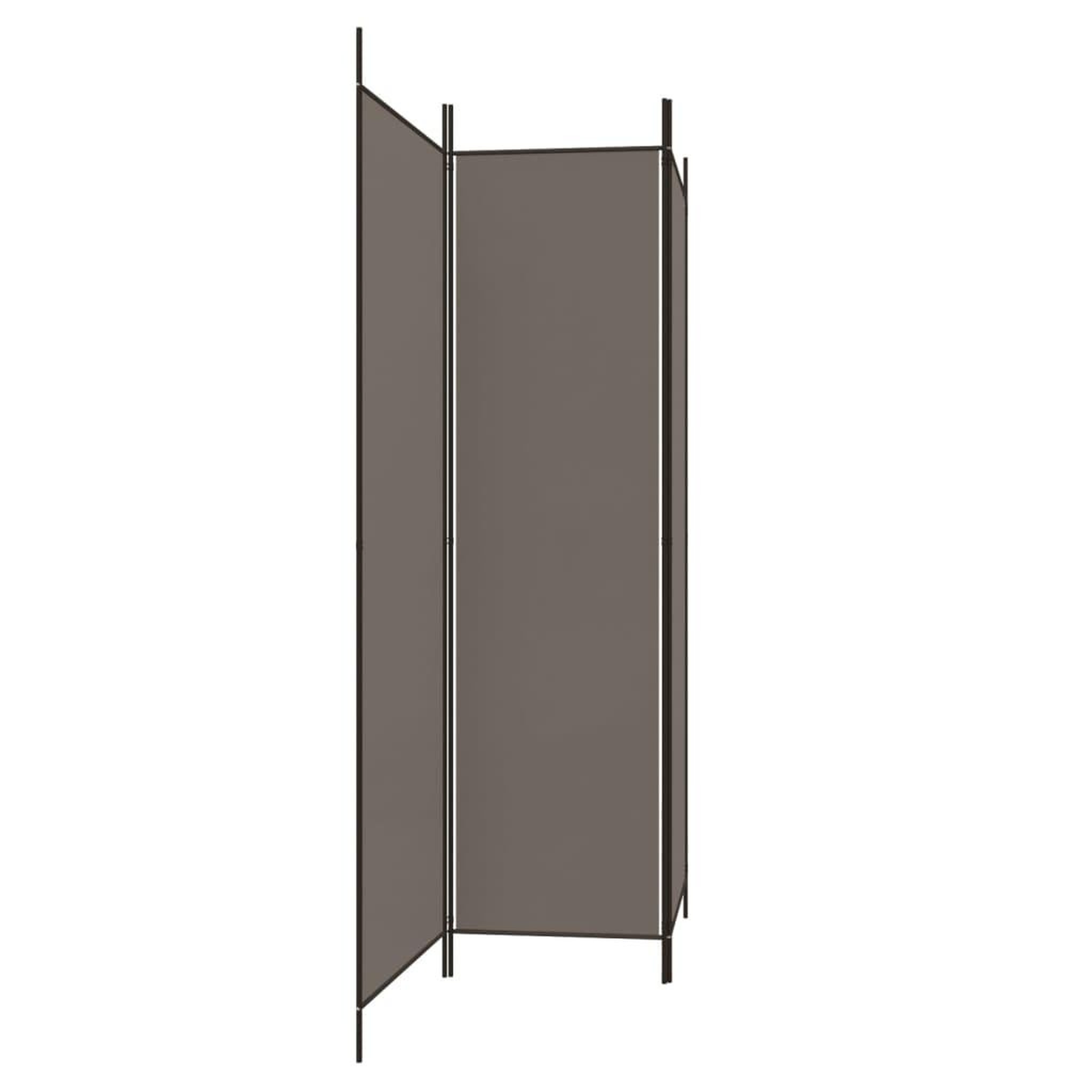 Voir la diapositive 4 : VIDAXL Cloison de separation 3 panneaux Anthracite 150x220 cm Tissu