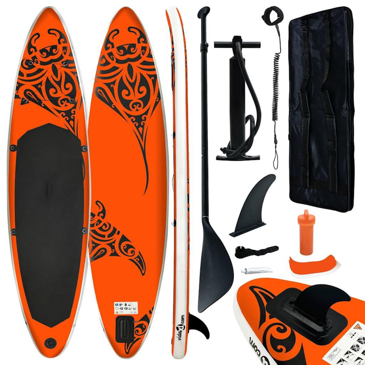 VIDAXL Ensemble de planche SUP gonflable 305x76x15 cm orange