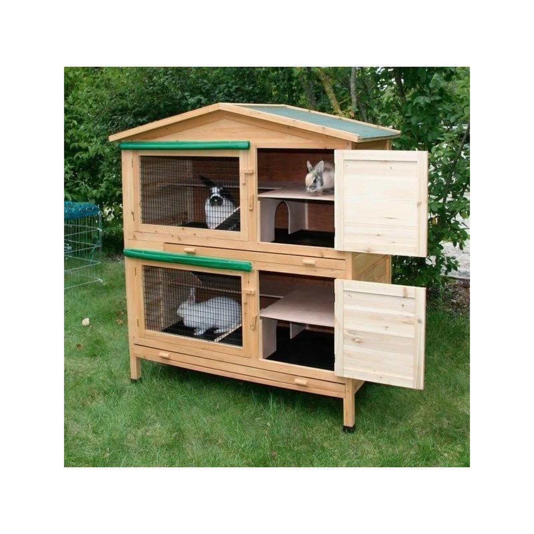 Voir la diapositive 5 : KERBL Clapier pour rongeur - KERBL - Appartement - 118 x 61 x 130 cm