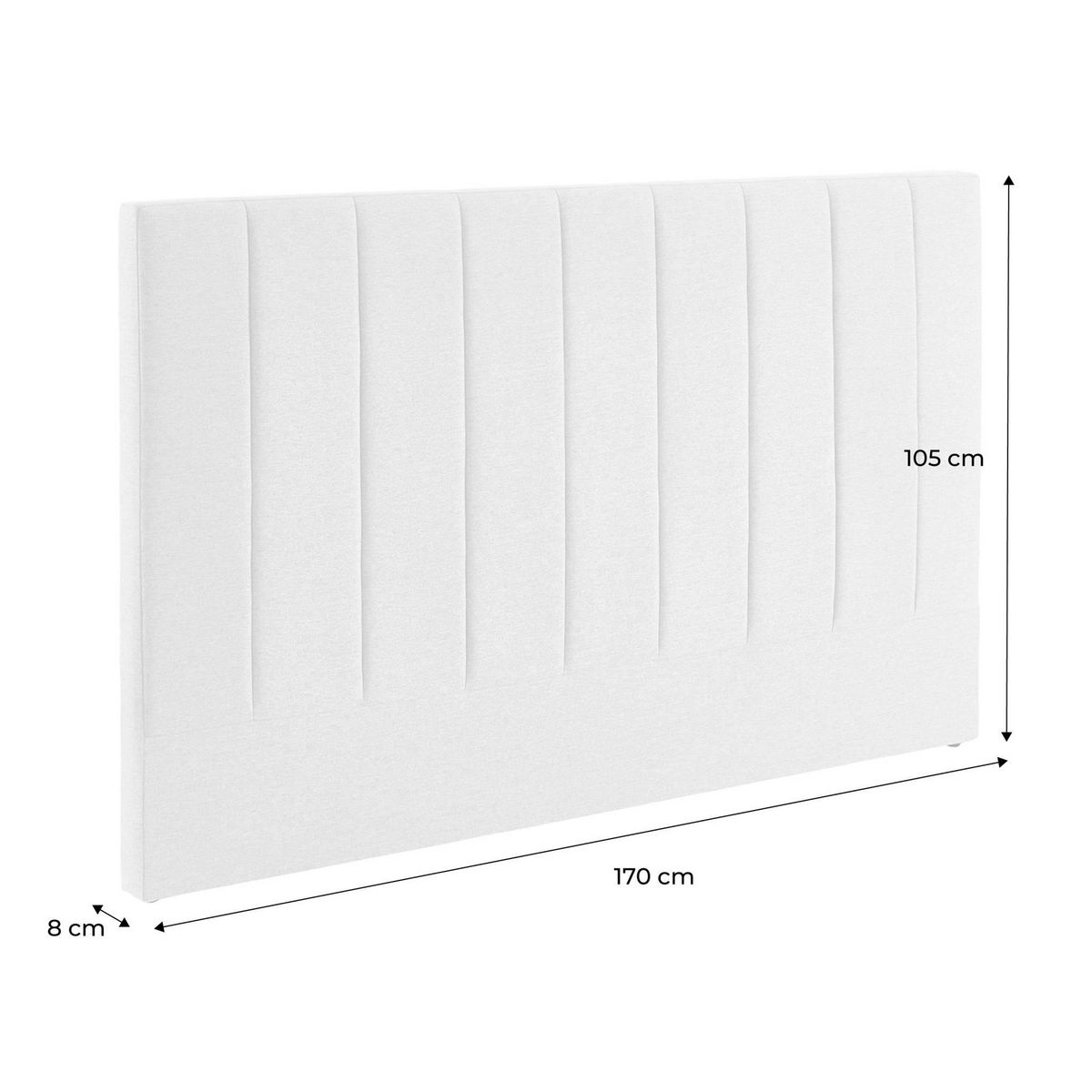 SWEEEK Tête de lit pour lit double 160cm revêtement tissu - Cole 170cm - plusieurs coloris