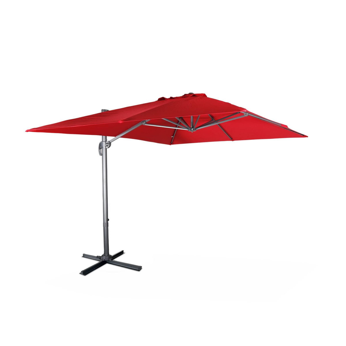 SWEEEK Parasol déporté rectangulaire 3x4m - Wimereux - Parasol excentré inclinable dans 5 positions, rotatif à 360°