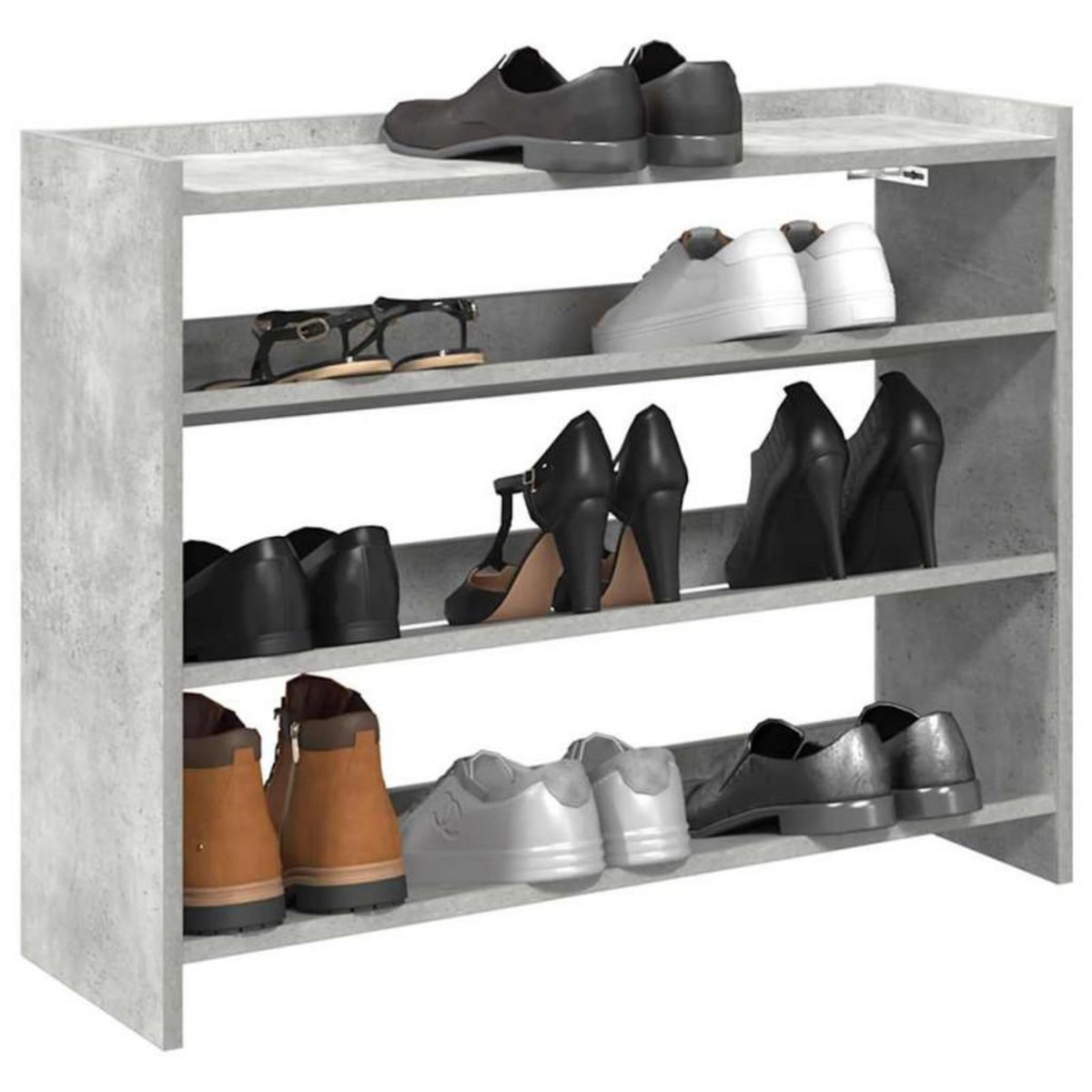 VIDAXL Étagère à chaussures gris béton 80x25x61,5 cm bois d ingénierie