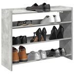 VIDAXL Étagère à chaussures gris béton 80x25x61,5 cm bois d ingénierie