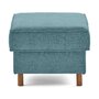Voir la diapositive 6 : LISA DESIGN Jake - pouf en tissu velours relief - pieds en bois foncé