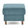 Voir la diapositive 6 : LISA DESIGN Jake - pouf en tissu velours relief - pieds en bois foncé