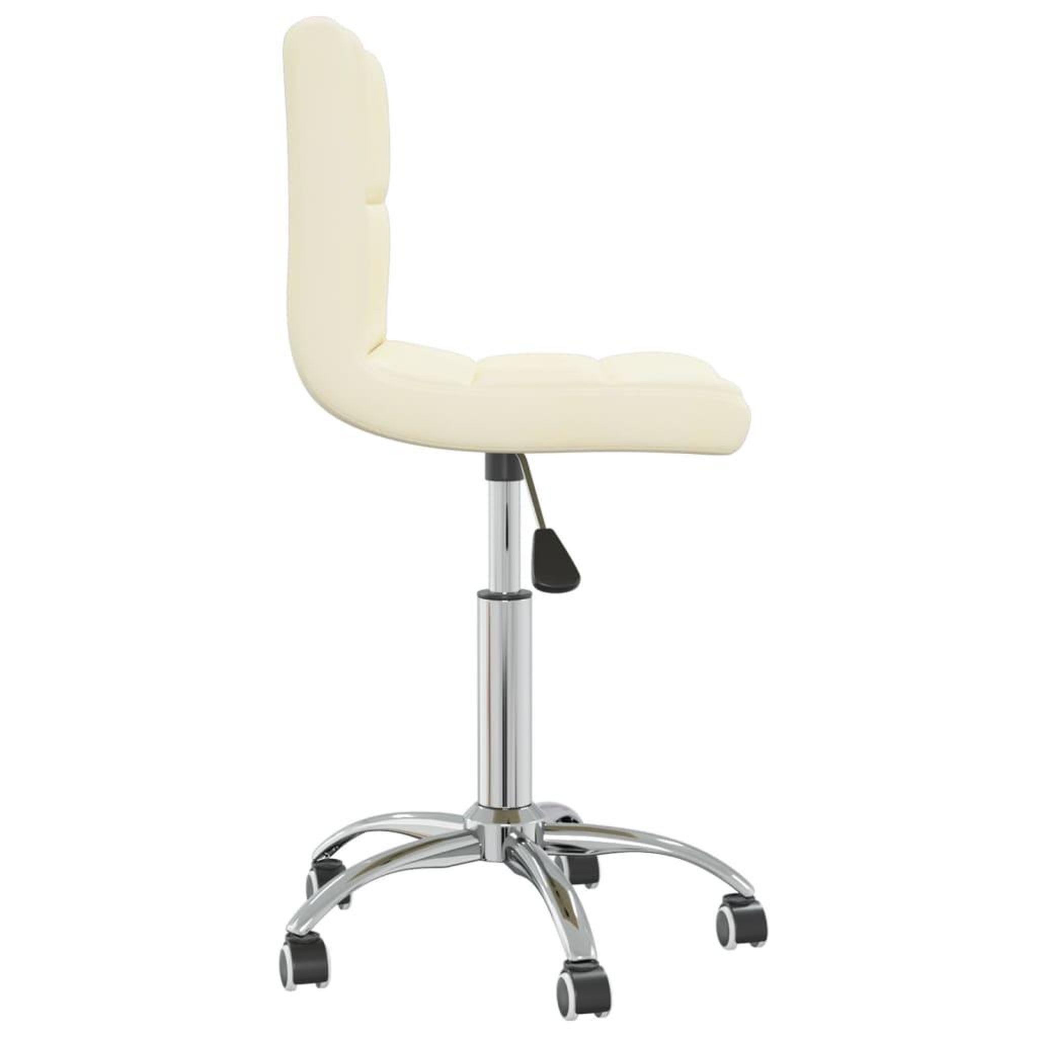 Voir la diapositive 3 : VIDAXL Chaise pivotante de salle a manger Creme Tissu