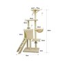Voir la diapositive 3 : JIPSY Arbre a chat Beige - 79 x 34 x 138 cm - Beige