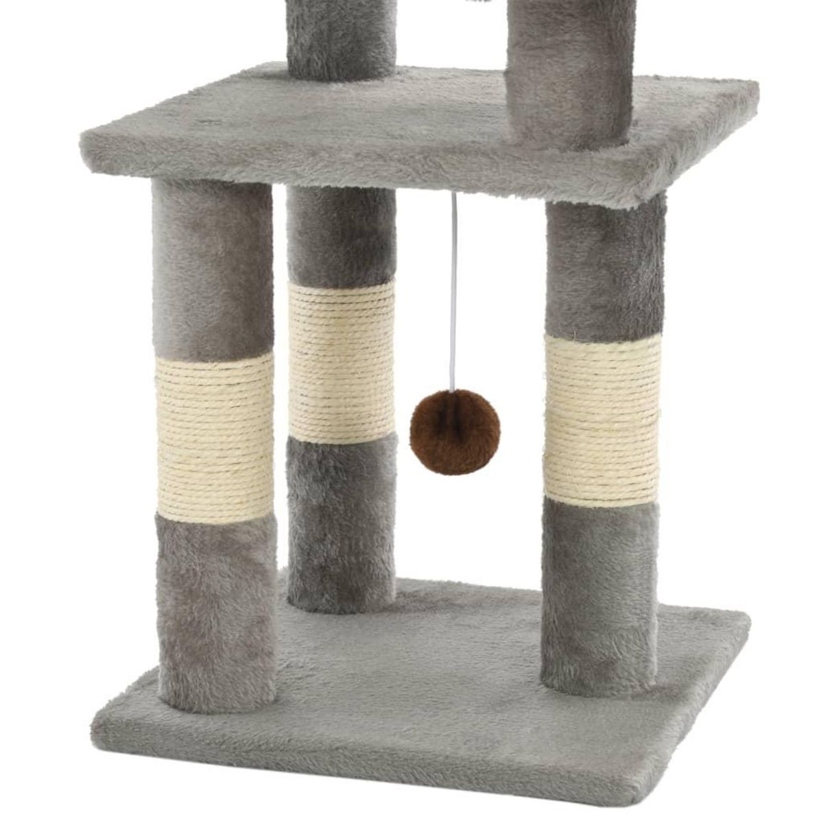 VIDAXL Arbre a chat avec griffoirs en sisal 65 cm Gris