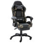 Voir la diapositive 1 : VIDAXL Fauteuil de jeux video repose-pied Noir/camouflage Similicuir