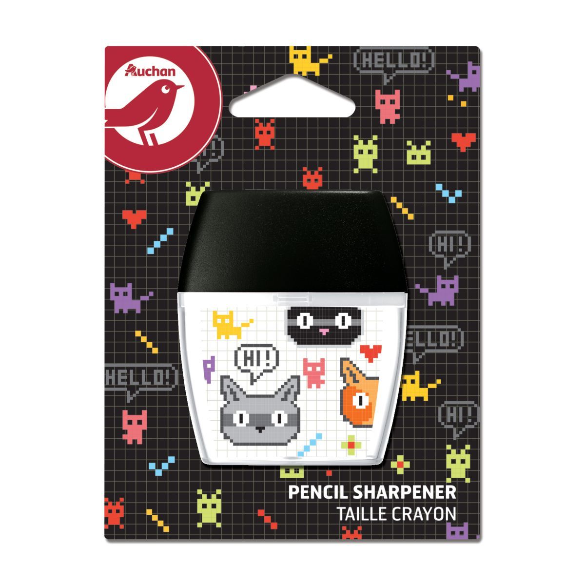 AUCHAN Taille crayon 2 trous chat