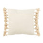 Voir la diapositive 2 : Paris Prix Coussin Déco Pompons  Bella  48x48cm Beige