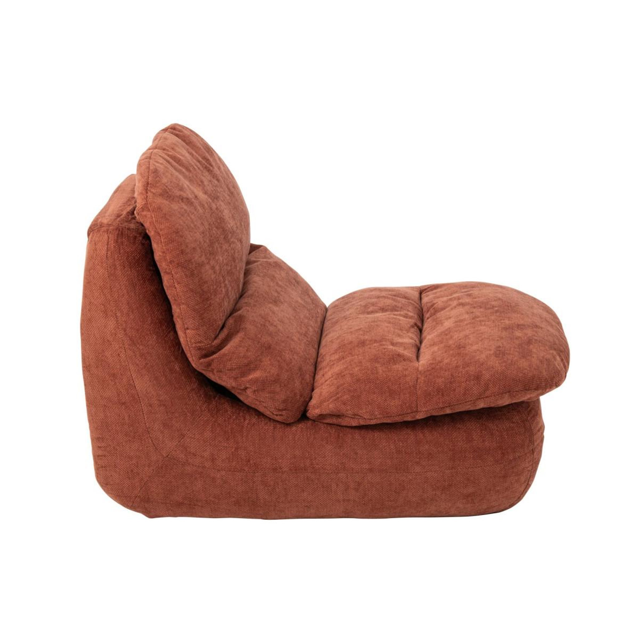 Voir la diapositive 3 : J-LINE Chauffeuse moelleuse  mellow  100cm rouille