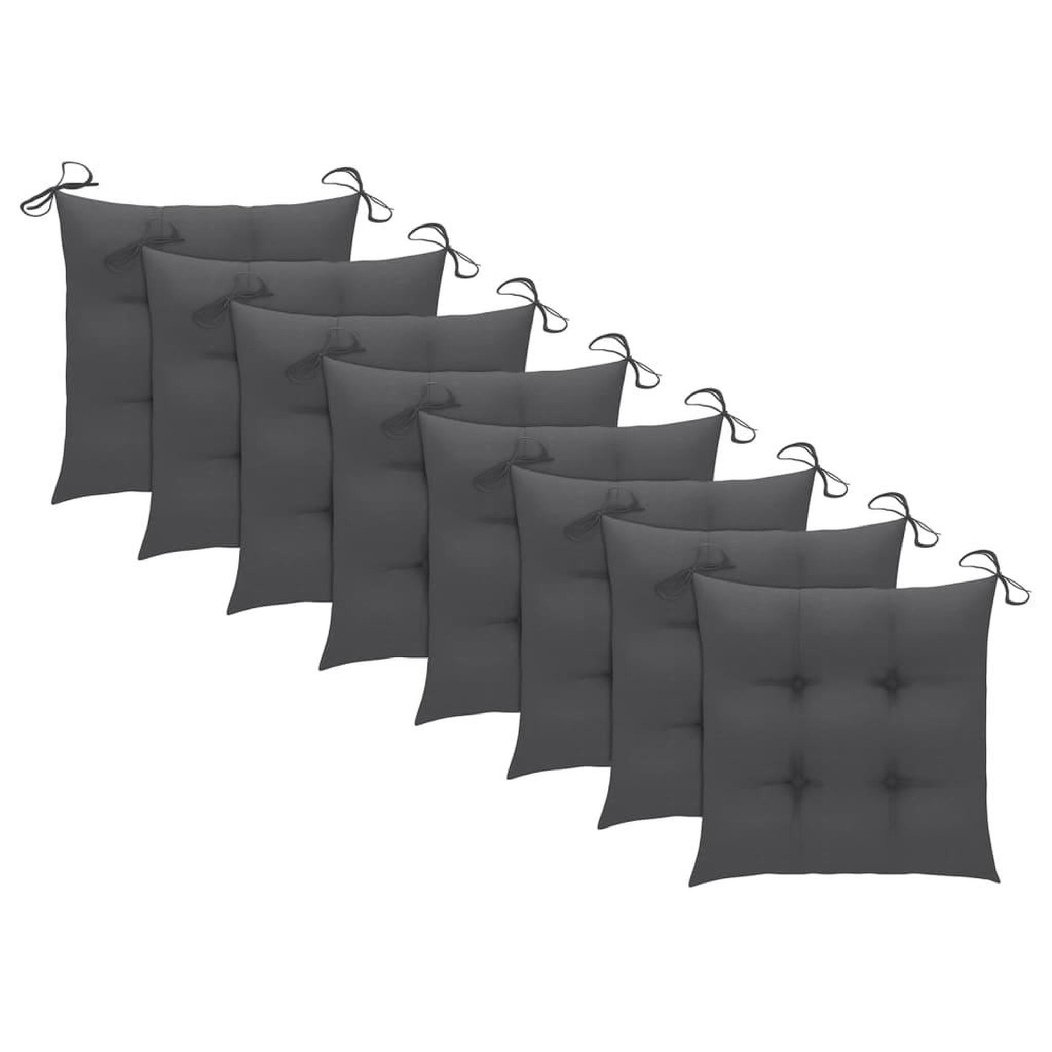 Voir la diapositive 5 : VIDAXL Chaises de jardin et coussins lot de 8 Bois acacia solide Gris