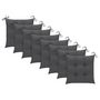 Voir la diapositive 5 : VIDAXL Chaises de jardin et coussins lot de 8 Bois acacia solide Gris