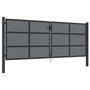 Voir la diapositive 2 : VIDAXL Portail de jardin anthracite 400x125 cm acier