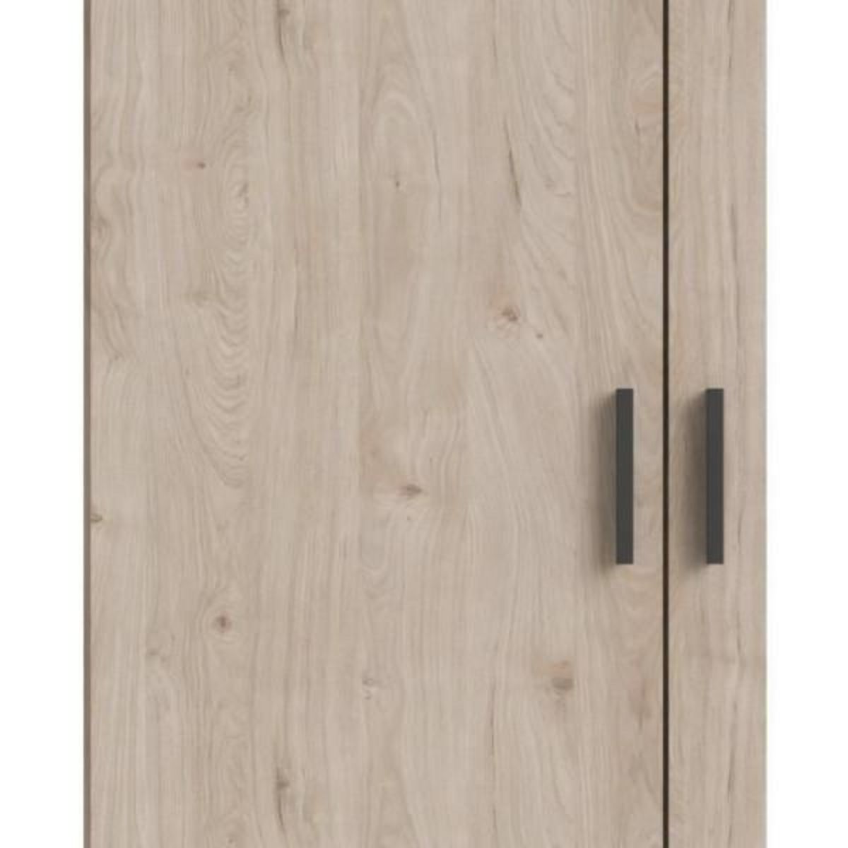 TVILUM Armoire VEGA - Décor chene - 2 portes + 3 tiroirs - L 98,5 x P 49,6 x H 200,4 cm