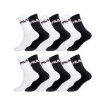FILA Lot de 12 Paires de Chaussettes Tennis homme. Coloris disponibles : Noir