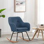 Voir la diapositive 1 : VIDAXL Chaise à bascule Bleu Tissu