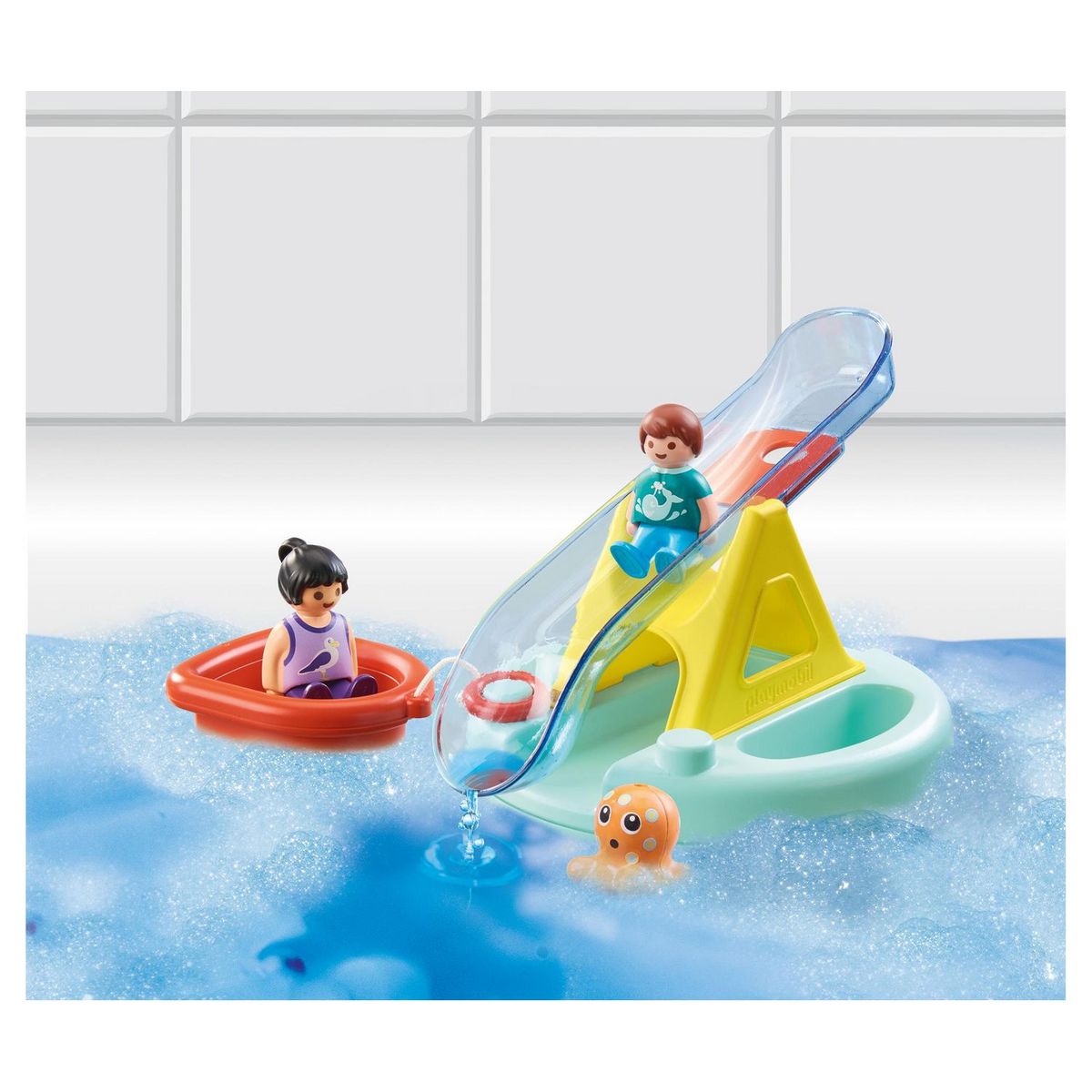PLAYMOBIL 70635 - Ilôt avec toboggan aquatique