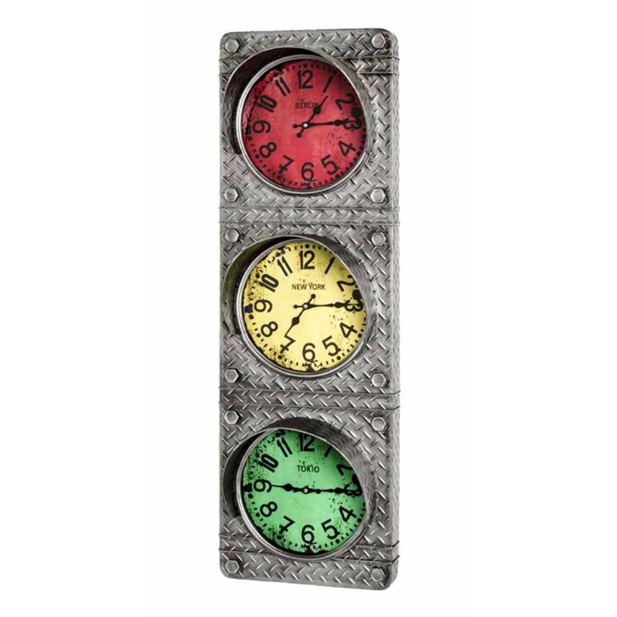 Paris Prix Horloge murale vintage  feu circulation  100cm gris
