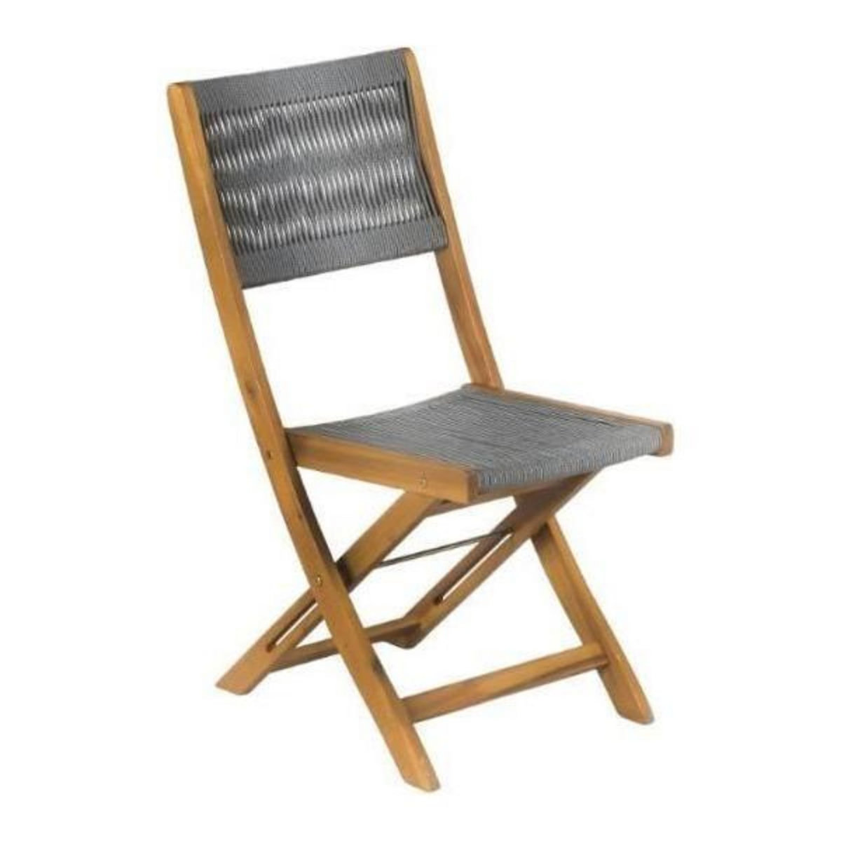 BEAU RIVAGE Ensemble repas BARI en bois d'acacia FSC et corde grise